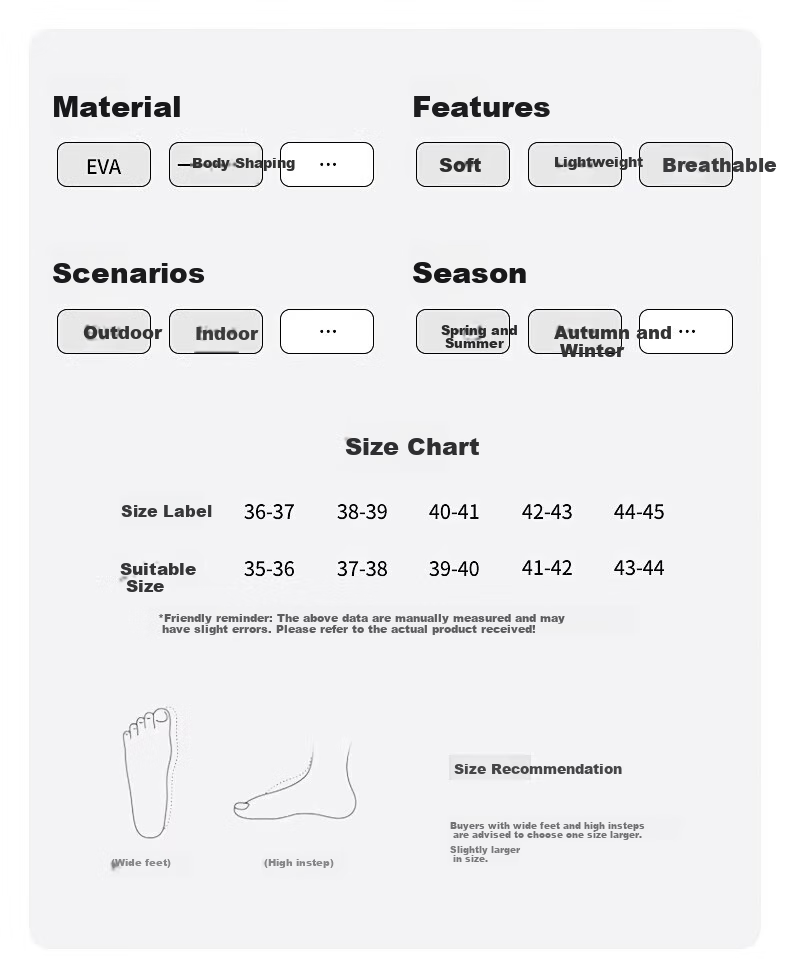 GUOLUOFEI Slip-On EVA Slippers for Men And Women, Summer Bathroom Shower Large Size Non-Slip Men's Sandals, Coffee Color, Size 36-37 2