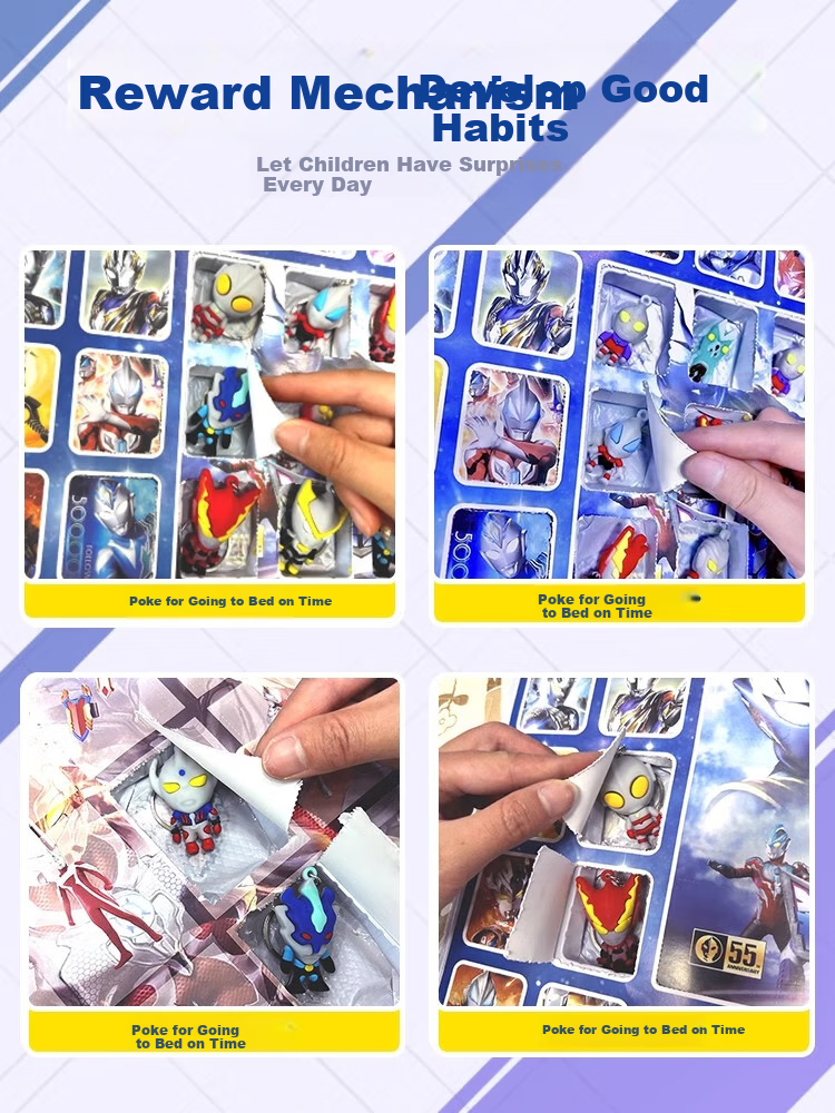 Licheers Children's Poke-A Game Ultraman Blind Box Toy, Boys And Girls Doll Pull-Out Game, Small Gift, 40 Holes 4