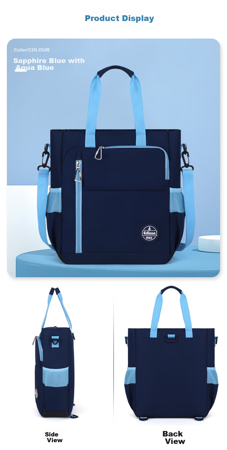 Edison Handheld Tutoring Bag for Primary And Secondary School Students, Shoulder Crossbody Bag for After-School Classes, Water-Resistant Art Bag BX03-1 10