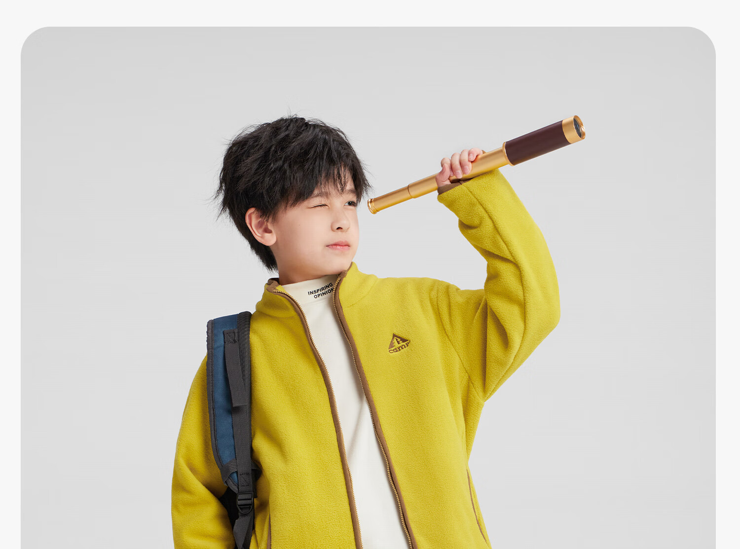 Zuoxi Boys' Fleece Jacket, 2025 New Style Children's Autumn And Winter Wear, Warm Plush Outerwear for Boys, Yellow, Size 150 37