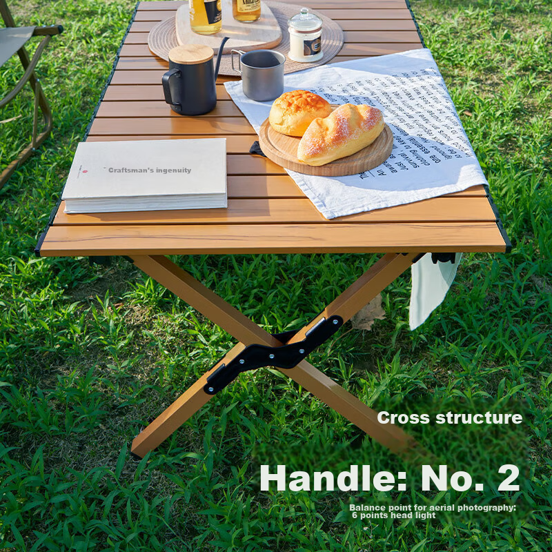 Suncojia Outdoor Portable Folding Table, Camping Egg Roll Table, Picnic Table And Chairs, Balcony Home Folding Table