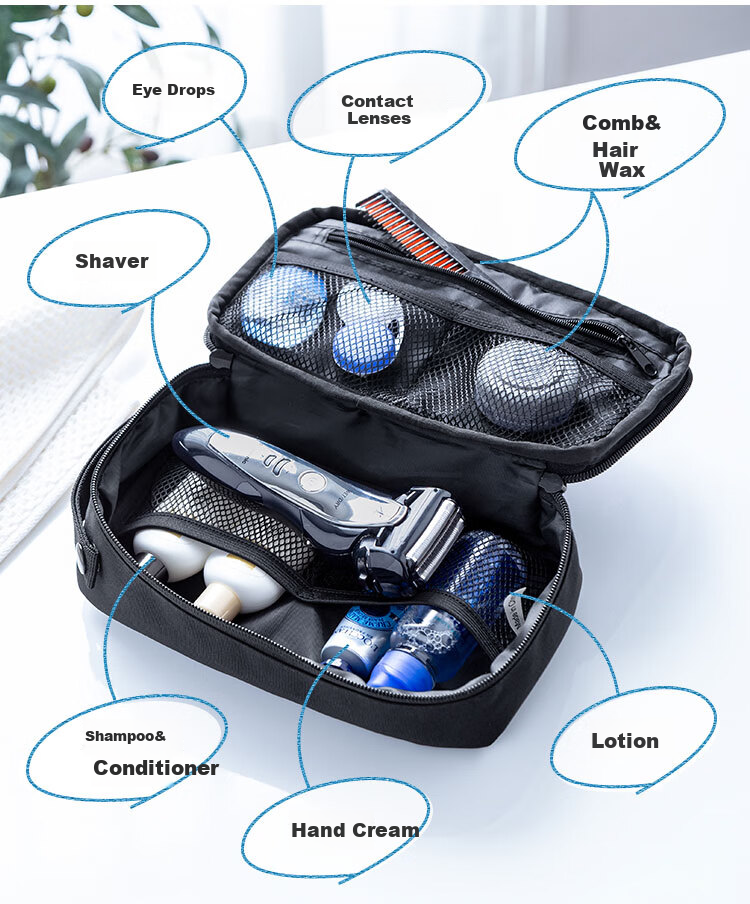 SANWA Travel Portable Bag, Cable And Power Cord Storage Pouch, Charger And Electronic Accessory Organizer, Light Gray 7
