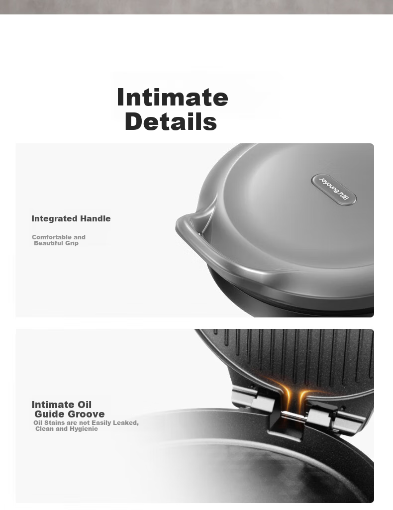 Joyoung 2000W High-Power Zero Fluorine Titanium Ceramic Electric Griddle, Home Grill And Roaster, Multifunctional Smart Sandwich Maker Breakfast Machine, Top Grill Bottom Roast Double-Sided Heating Large Baking Tray GK700 17