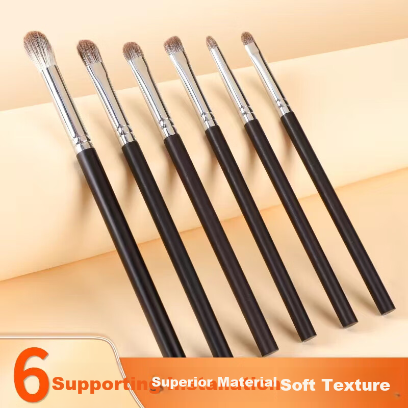 Dongyiyanxuan Soft Bristle Eyeshadow Brush Set of 6, Makeup Brushes, Eyeliner Brush, Puff Brush, Blade Brush, Detail Brush, Concealer Brush, Cangzhou Brush