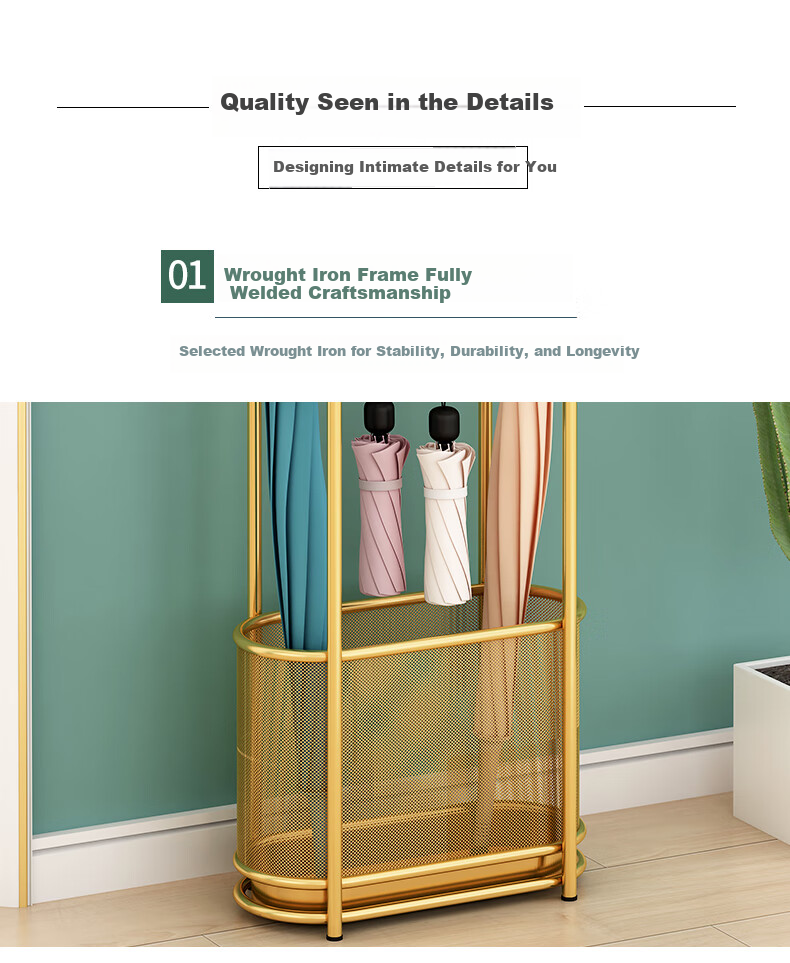 WOJIA Umbrella Stand Storage Rack for Home, Lobby, Hotel, Commercial Use, Umbrella Holder, Entrance Storage Rack, Umbrella Organizer, Black 6