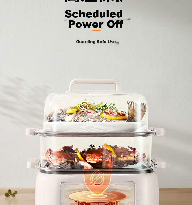 Joyoung Household 10L Double-Layer Multifunctional Electric Steamer Pot, Breakfast Pot, Electric Cooking Pot, Steamed Bun Pot DZ100HG-GZ605 17