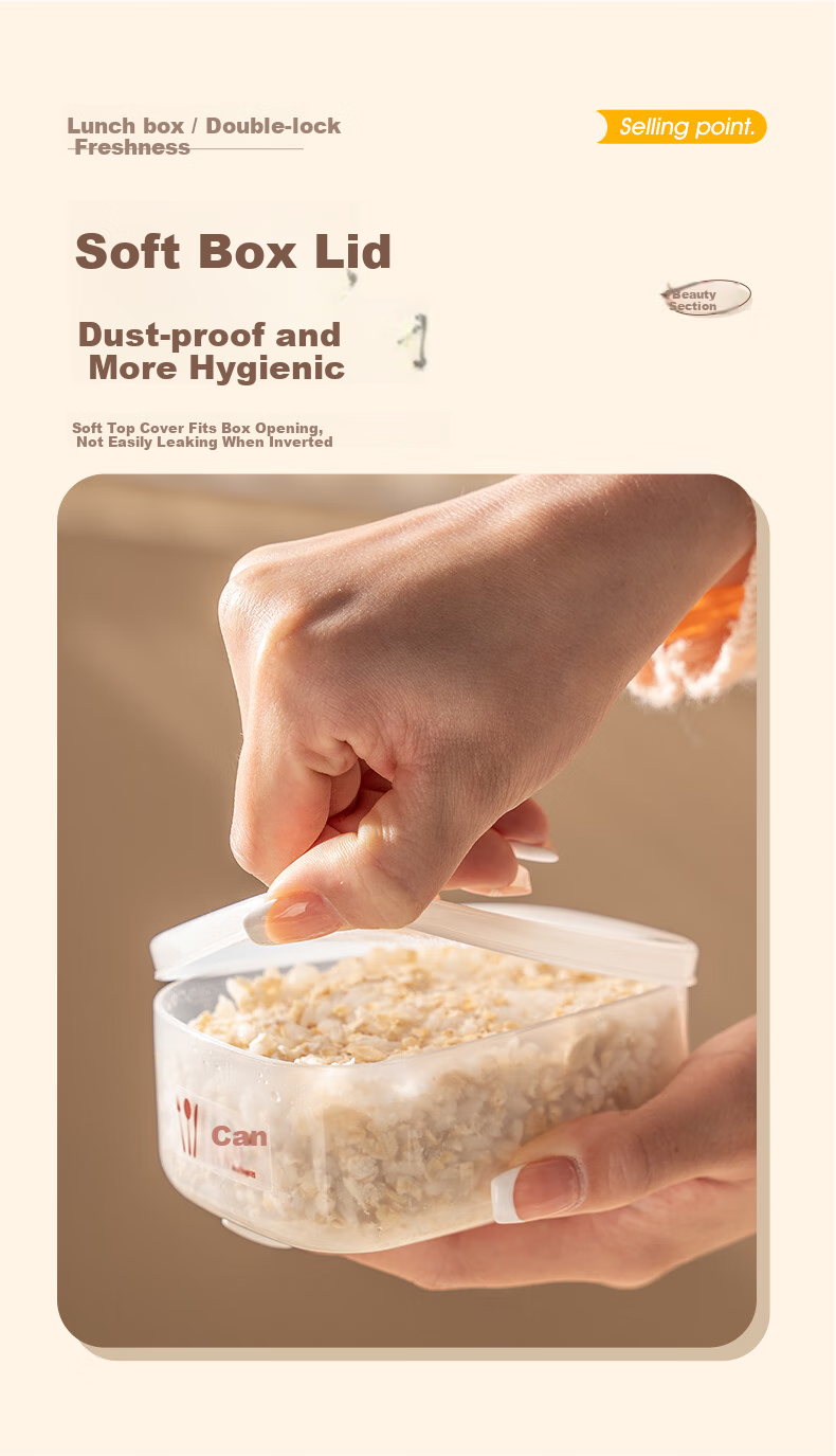 CAIZHI Rice Storage Containers, Refrigerator Food Keepers, Storage Boxes, Lunch Boxes, Bento Boxes, Microwave-Safe, Set of 6, CZ6628 10