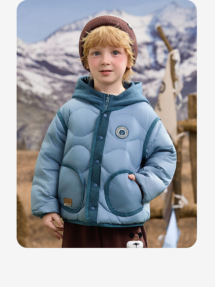 ASK JUNIOR [Three-Proof One Garment Three-Wear] Canadian Duck Down Children's Down Jacket 2025 Winter Toddler Fleece Warm Boys 6