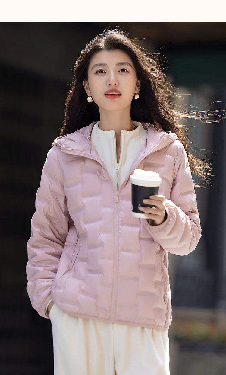 Demana [Milk Ball First Snow] Women's Winter High Warmth 90% Duck Down Quilted Tape Edge Down Jacket 24
