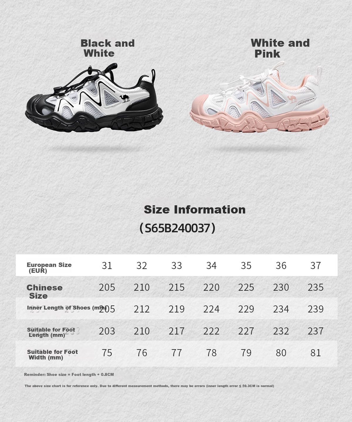 Camel Kids Hiking Shoes Spring Summer Creek Shoes Cute Outdoor Non-slip Toe Protection Sandals for Older Children and Parent-Child Models 5