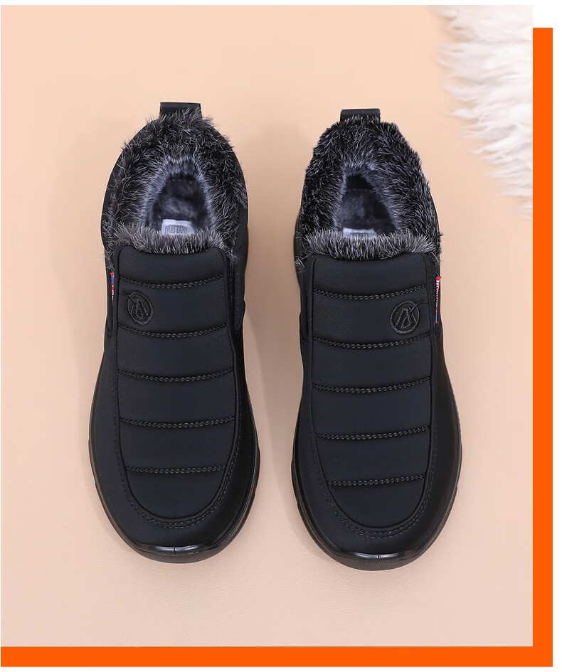 Anglerfish Old Beijing Cloth Shoes Winter Women's Middle-aged and Elderly Mom Fleece Thickened Warm Non-slip Cotton Shoes A8006 Red 36 18