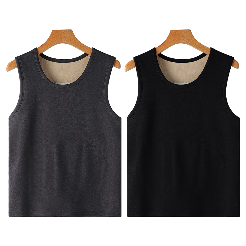 Me feeling Men's Thermal Underwear 2025 New Autumn Winter Thickened Fleece Vest Lamb Wool Warm Anti-Cold Top