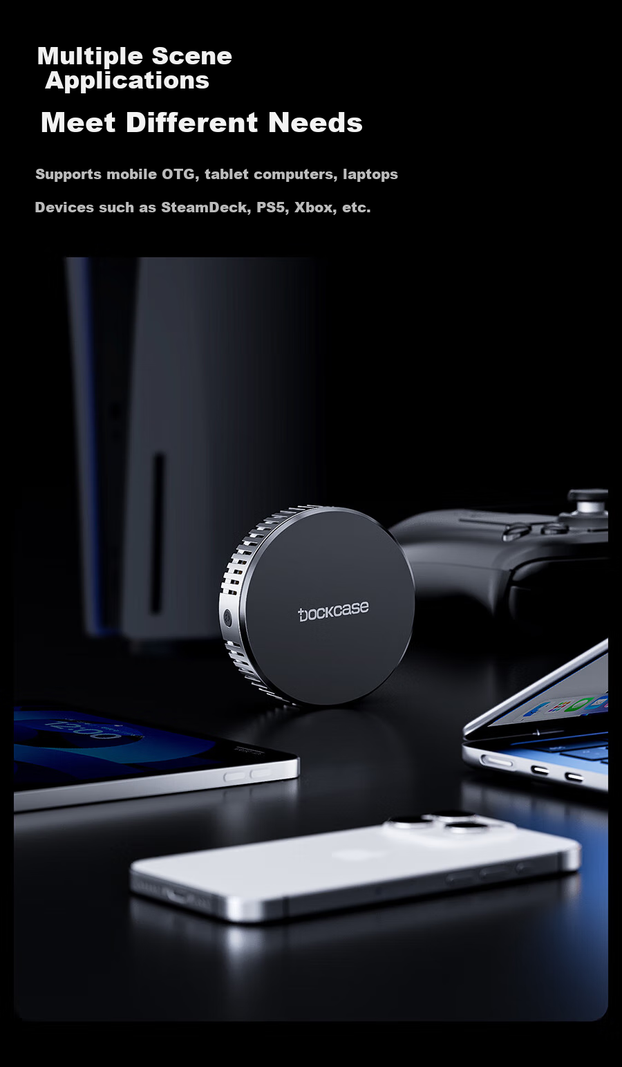 DOCKCASE Magnetic Fan 2230 M.2 NVMe External SSD Enclosure for IPhone 17, Compatible with Portable SSDs And External Storage Expansio 9