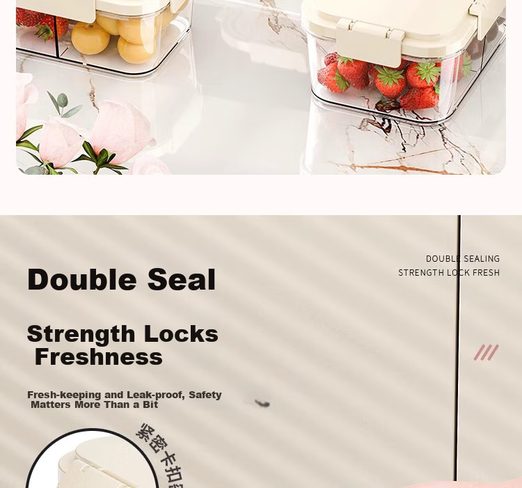 Jialifang Portable Fruit Fresh-Keeping Box Outdoor Camping Picnic Storage Leak-Proof Lunch Box Sealed Container 6