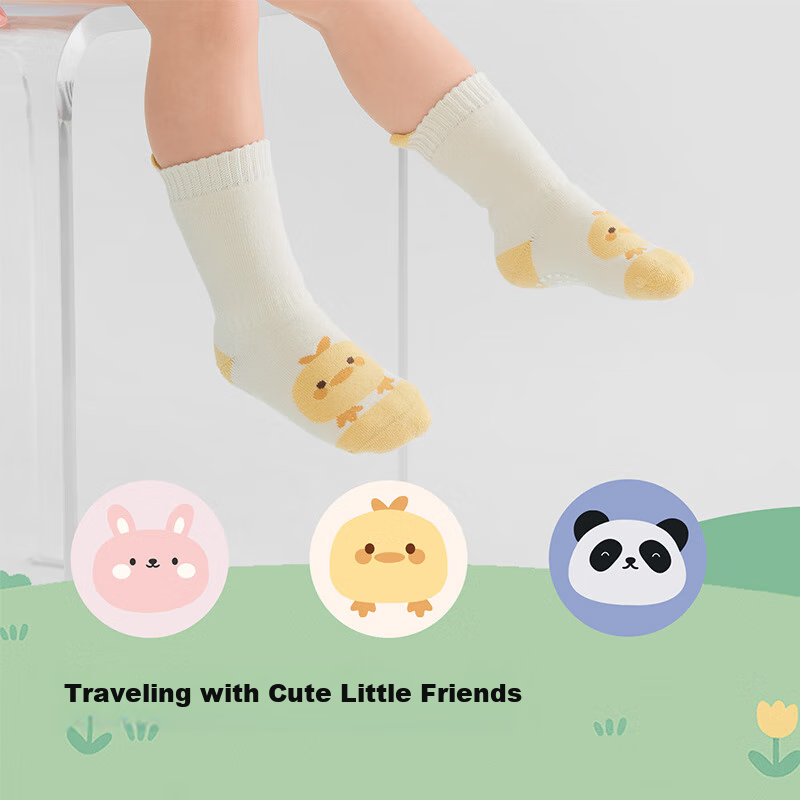BALABALA Baby Socks, Winter Warm Socks, Infant Short Socks, Cold-Proof Jacquard Knee Protection, 208425172203