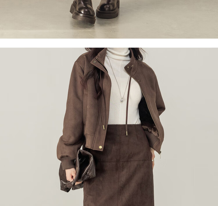 Sentubila Petite Velvet Midi Skirt for Women Autumn Elegant Split Straight Slim Fit Age-Reducing Skirt 10