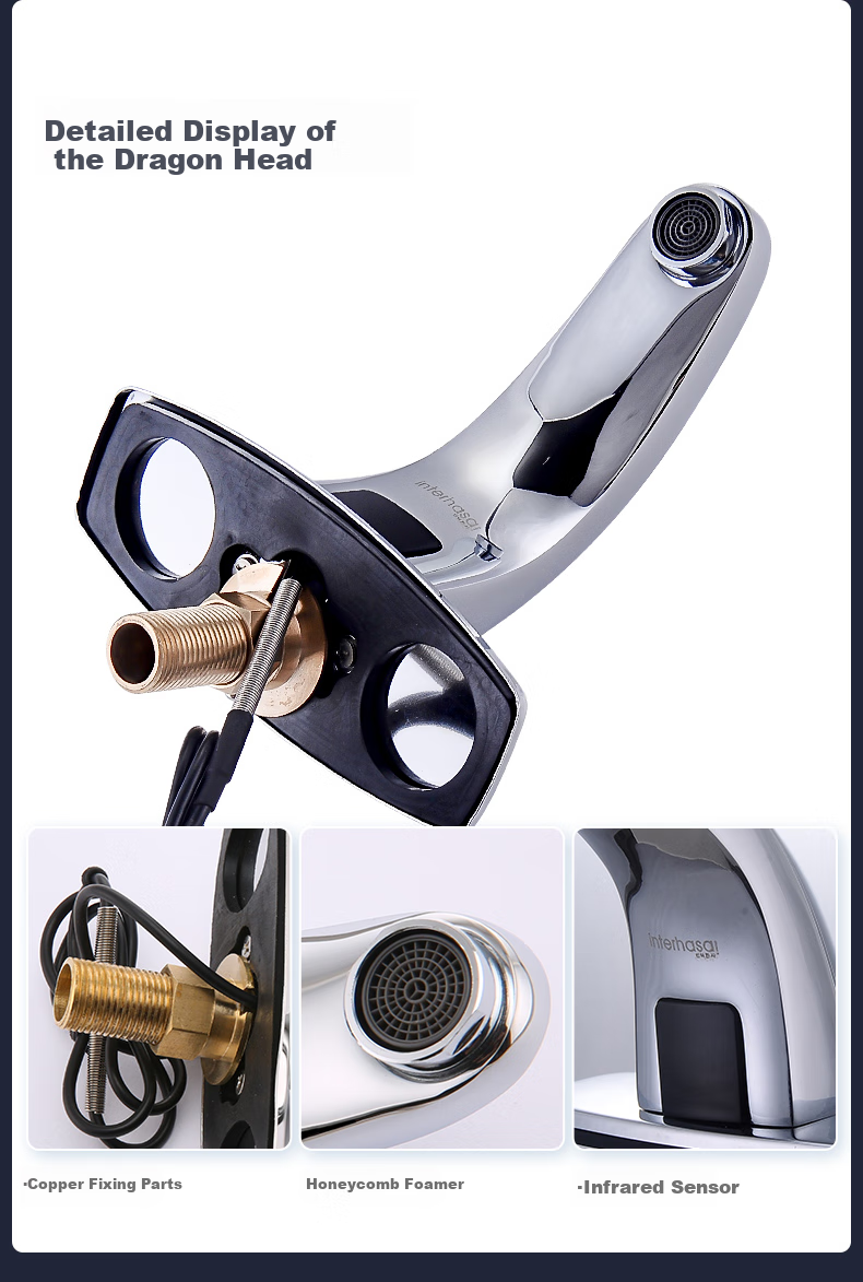 Interhasa! C202 Brass Automatic Sensor Faucet for Hot And Cold Water, Bathroom Sink And Washbasin Tap with Smart Sensor 11