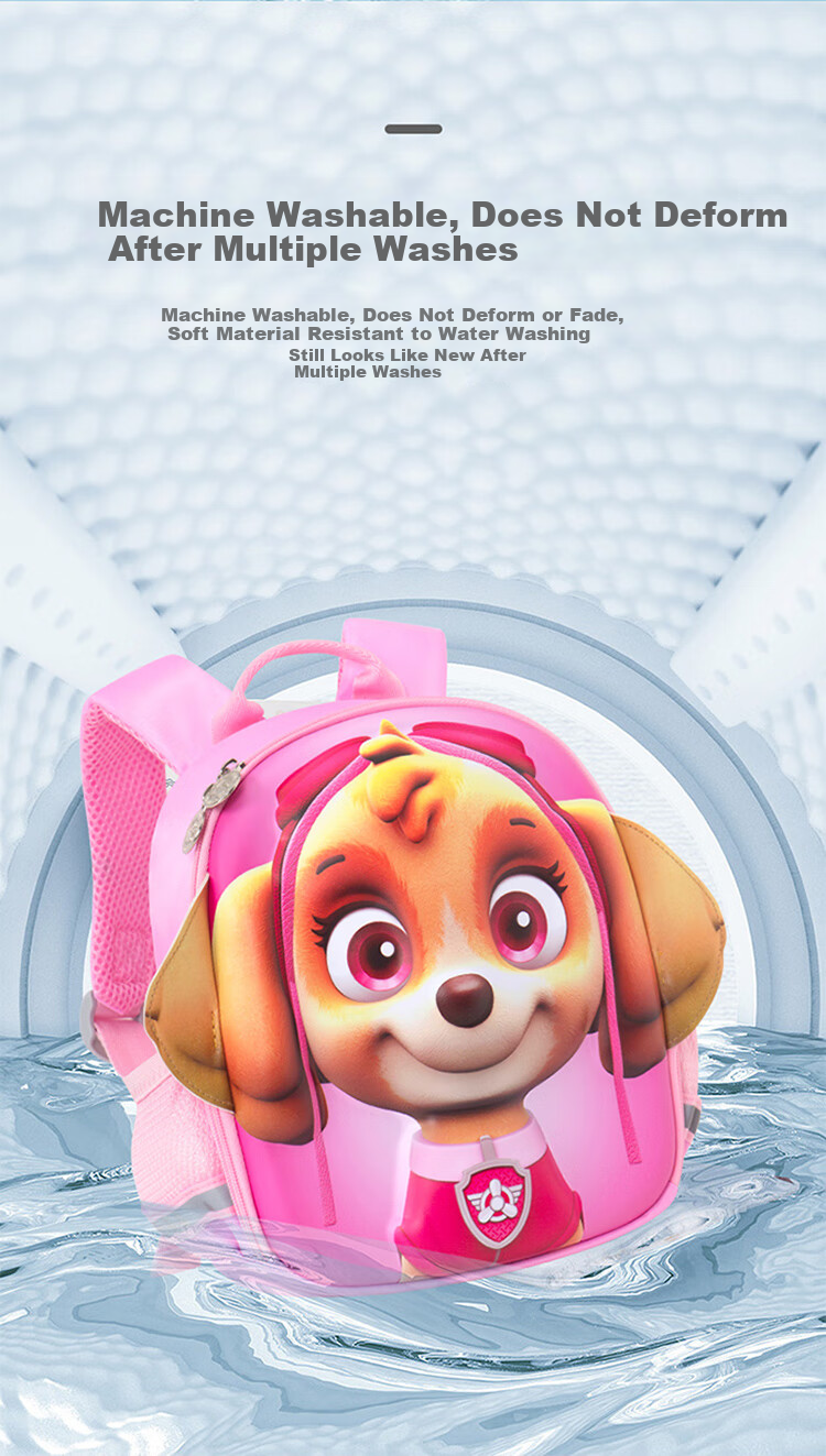 PAW PATROL Kindergarten Backpack for Children Aged 3-6, Cute Ultra-Light Comfortable Breathable Water-Resistant Backpack for Girls 7