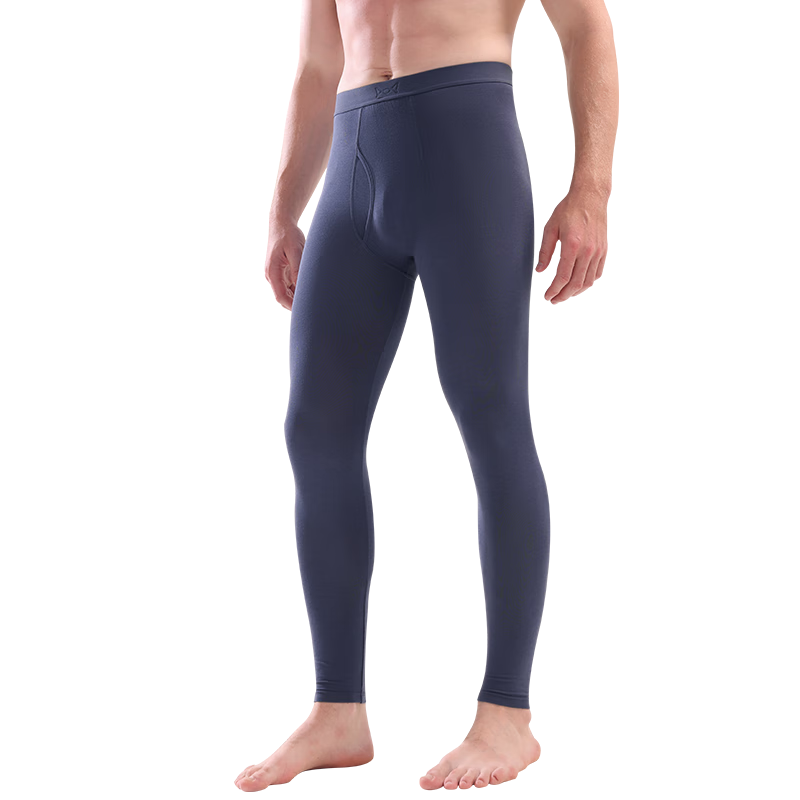 MiiOW Modal Thermal Underwear for Men, Tech-Heated Warmth, Visible Darts, Waist Protection, German Velvet Single Pants, Men's Trousers, Lining Pants, Platinum Gray, 2XL