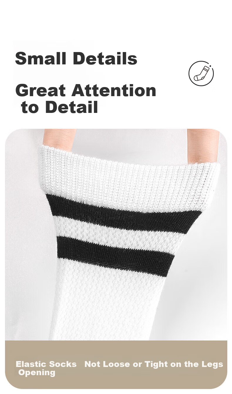 Babi Children's Mid-Calf Socks for Girls, Thin Mesh Long Socks, Spring And Autumn Half-Calf Socks, Kids' Cotton Socks, Preppy Style 8