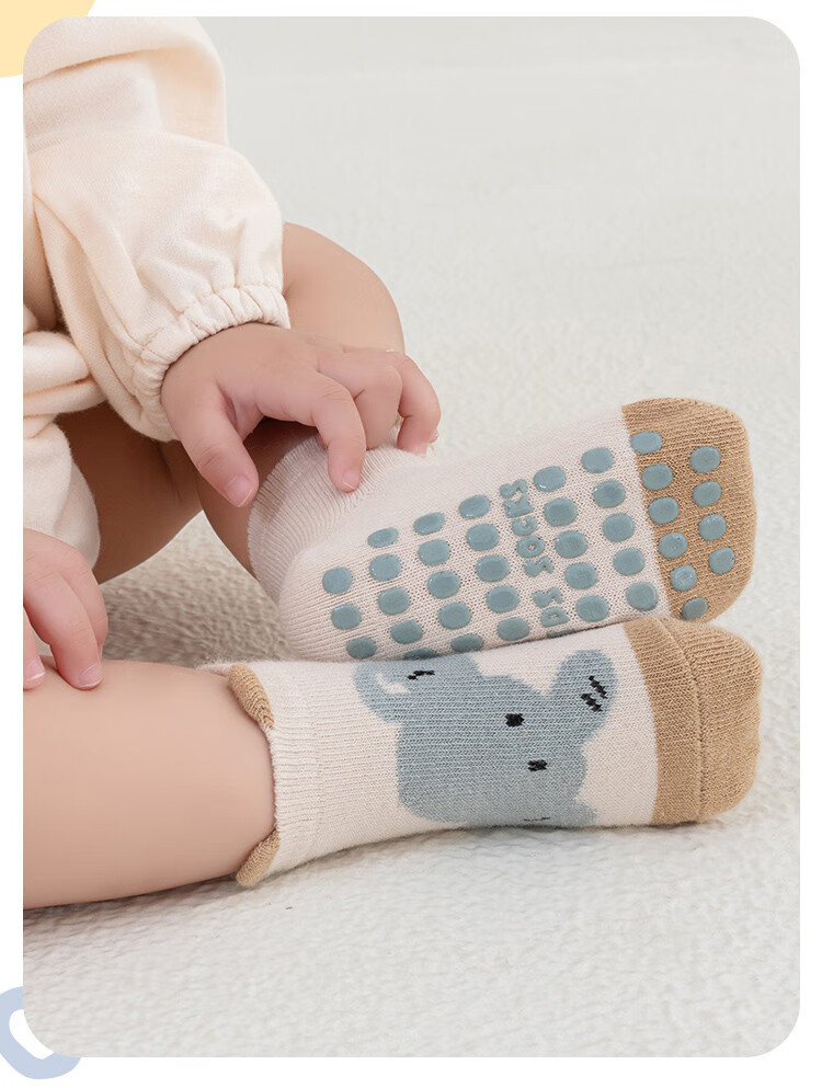 Caramella Baby Socks Autumn Winter Infant Floor Socks Newborn Warm Toddler Anti-Slip Silicone Shoes Socks 3