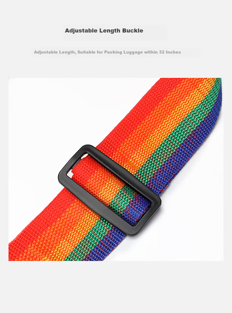 GOLF One-Piece Packing Strap with Luggage Lock, Travel Packing Cubes with Suitcase Security Strap, Red Pink Gree 8