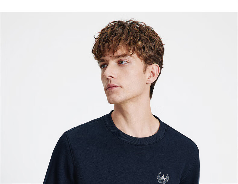 Navigare Italian Small Sailboat Autumn Winter Men's Fleece Lined Crewneck Skin-Friendly Warm Innerwear Top 1135805302 8