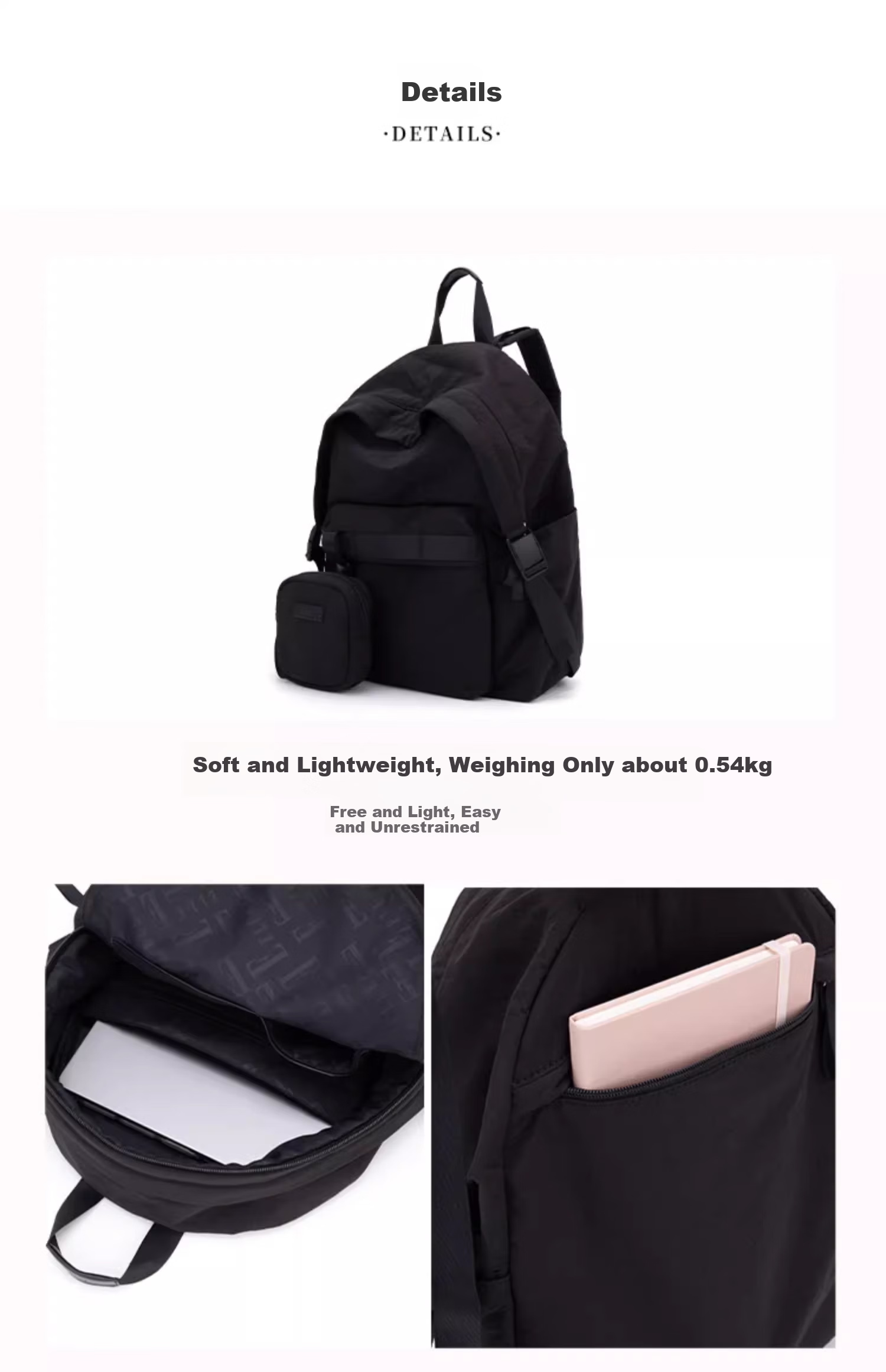 ELLE New Women's Backpack, School Bag for Middle And High School Students, Commuter Bag, Travel Bag, Birthday Gift, 25085 Floral Patter 9