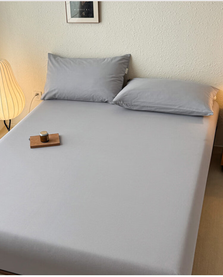 MUJI A-Class 100% Cotton Fitted Sheet Single Piece Mattress Protector Non-Slip Full Cotton All-Inclusive Bed Cover 1.8x2m 2