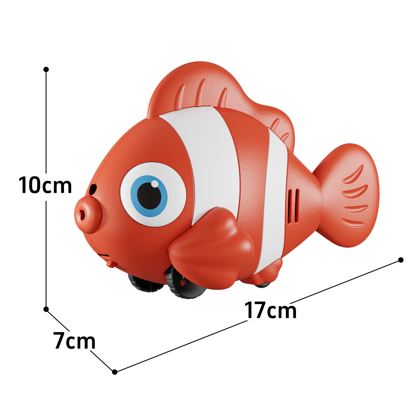 Xinge Mengshi Early Education Toy, Electric Mini Clown Fish, Realistic Baby Crawling Guide, Infant Walking Aid, Automatic Obstacle Avoidance, Sound-Controlled