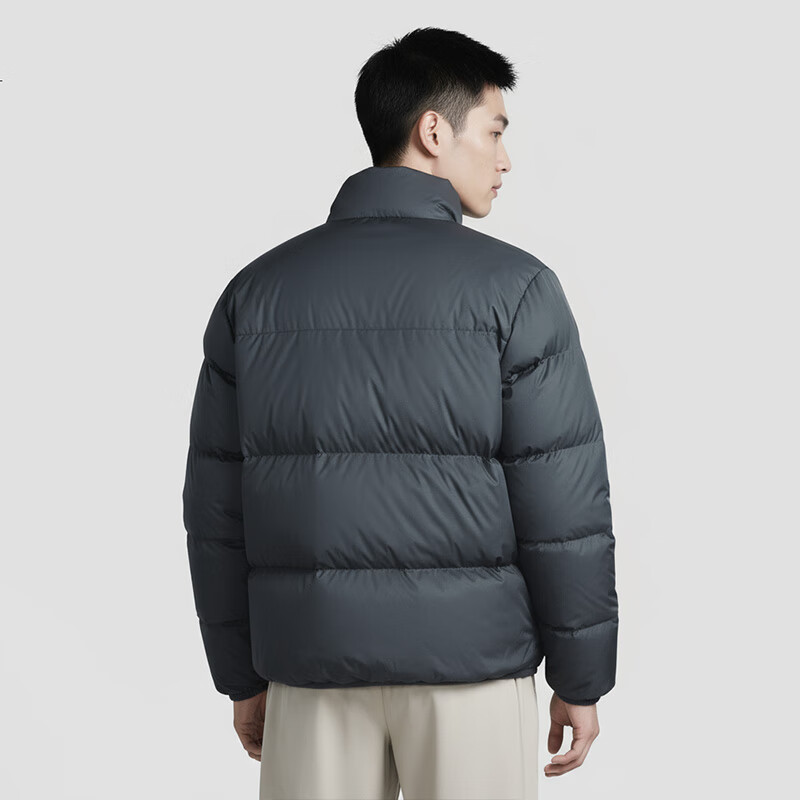 NIKE Men's Winter Short Stand Collar Down Jacket Sports Cold-Resistant Coat FZ5029-068 Gray 2XL