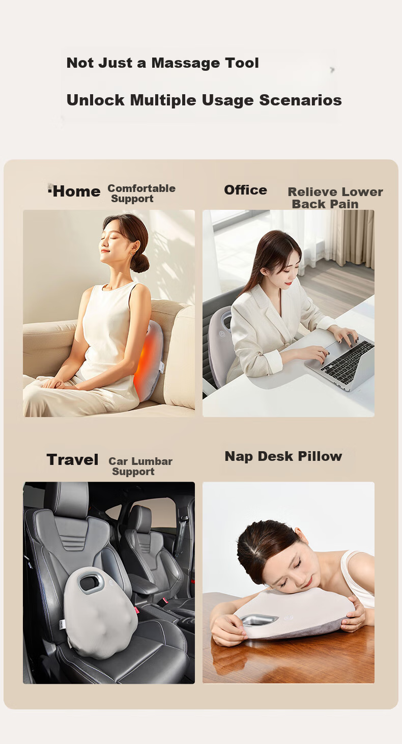 Yolanda Back Massager Fascia Gun Shoulder Neck Spine Back Hot Compress Waist Protector Full Body Massage Cushion Gift for Elders, Holidays, Birthdays, Boyfriend Girlfriend 17
