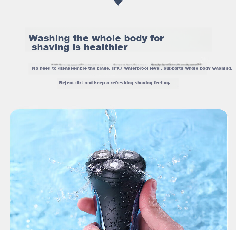 FLYCO Electric Shaver, Gift for Men, Jingdong Exclusive, Rechargeable Smart Car-Shaving Razor, Rotating Beard Trimmer, Fully Washable PS197 5