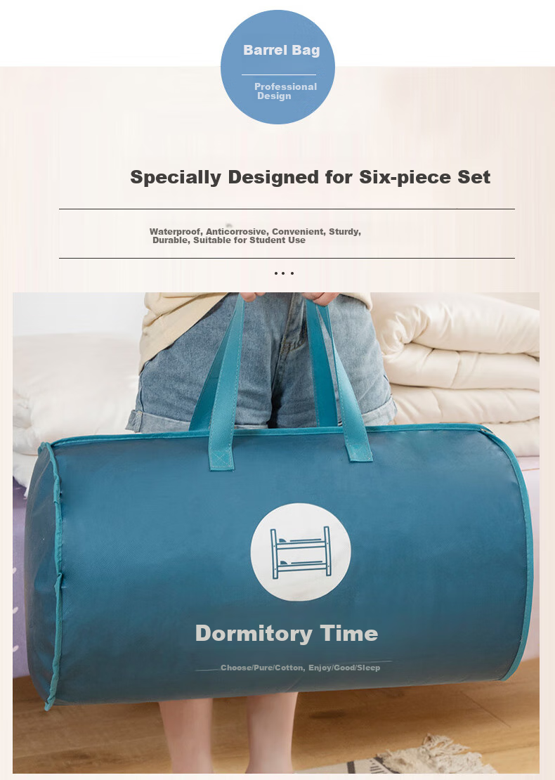 Yunjin All-Cotton Student Bedding Set, Dormitory Bed Six-Piece Set, Bedding Quilt Mattress Full Set, 1.2 Meters, Light Gray 14