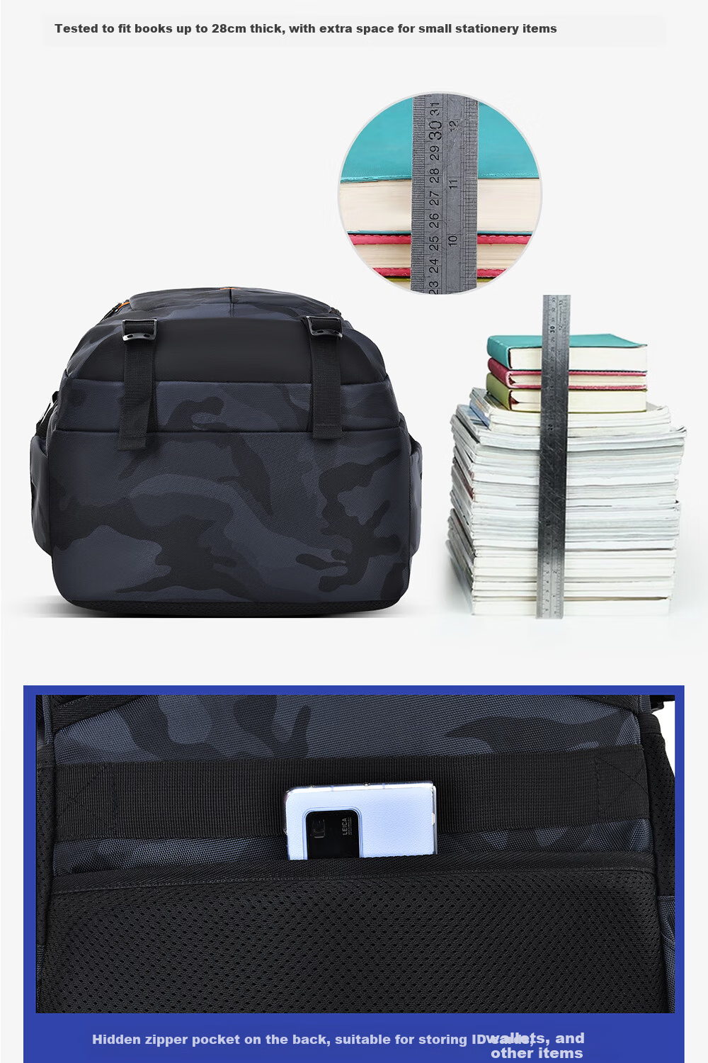 Dishuai Backpack for Middle School Boys, 45L Large Capacity, Spine-Protecting, Load-Reducing, Pressure-Relieving, Lightweight School Bag for Middle And High School Students 10