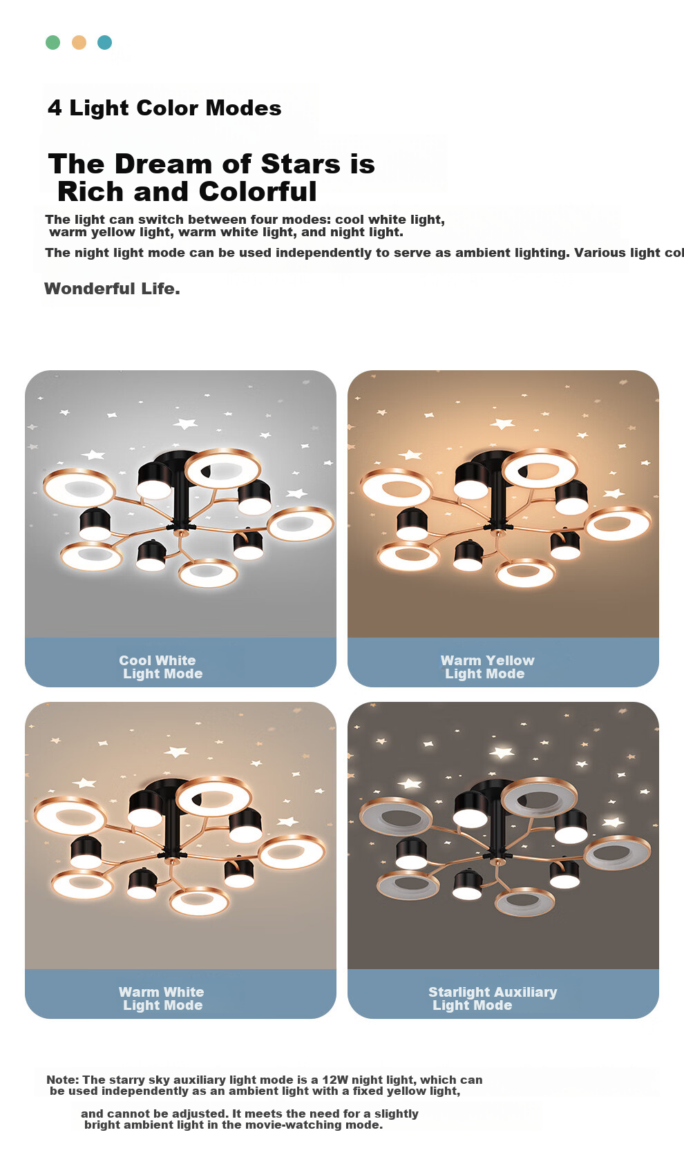 NVC Nordic Pendant Light, Simple And Creative, Popular Molecular Lamp, Ceiling Light for Living Room, Trendy Modern Lighting Fixture WHXD80Z/F-03 3