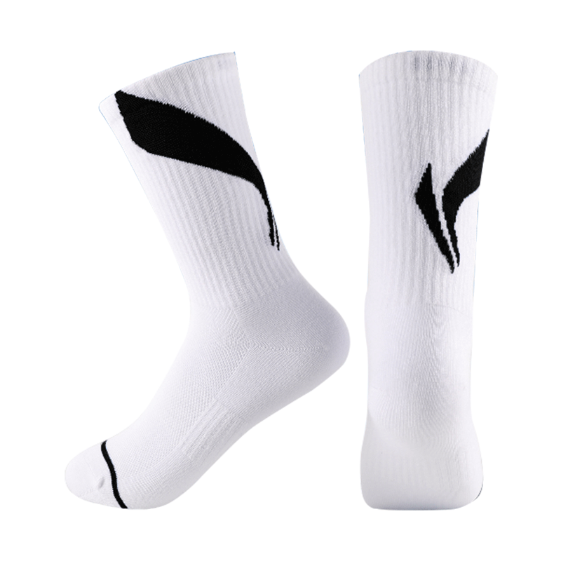 Li-Ning Socks [3 Pairs] Basketball Badminton Sports Socks Unisex Running Odor-Resistant Thickened Terry Mid-Calf Cotton Socks