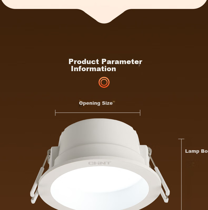CHNT LED Anti-Glare Recessed Downlight for Living Room Bedroom Corridor 5W Tri-Color Light 75-85mm Cutout 10-Pack 16