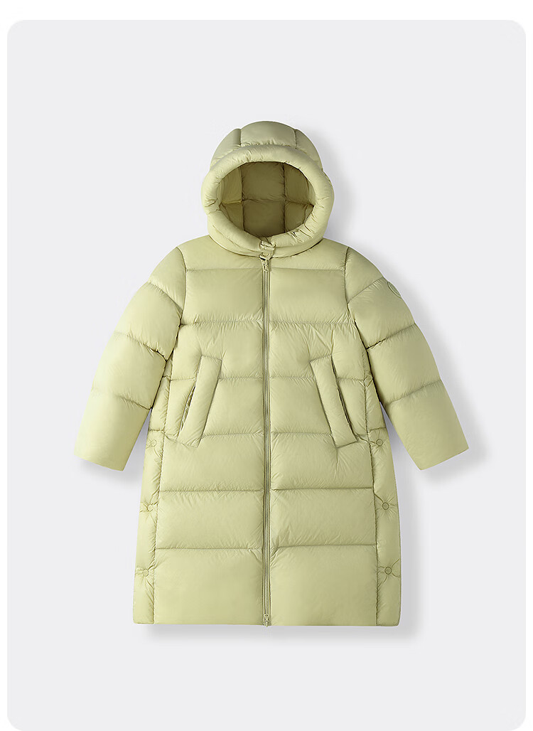Annil Kids Unisex Extended Down Jacket 2025 Winter New Warm Coat Light Wheat Apricot 170 2