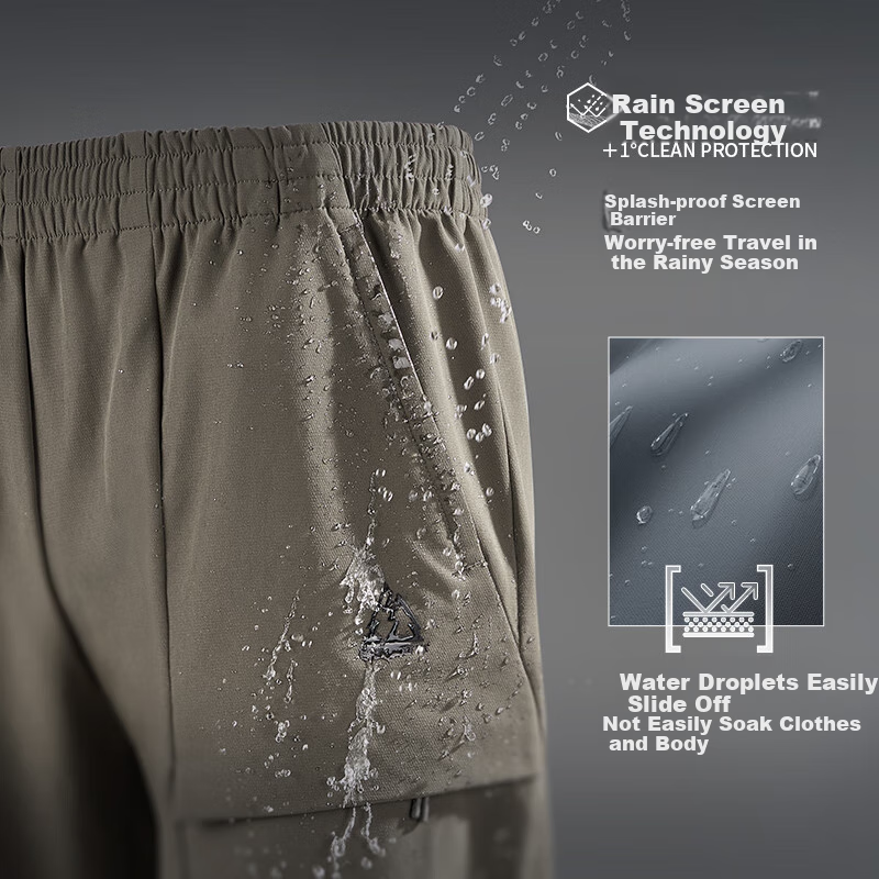 361° Men's Pants, Spring And Summer New Style, Rain-Proof Sports Outdoor Hiking Cargo Straight Loose Trousers, 652533705-2