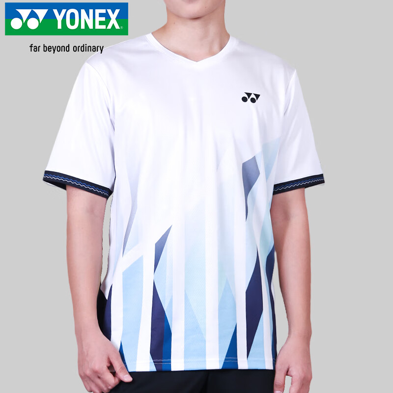 YONEX Yonex Badminton Shirt Men's Short Sleeve T-Shirt 1103925BCR White L