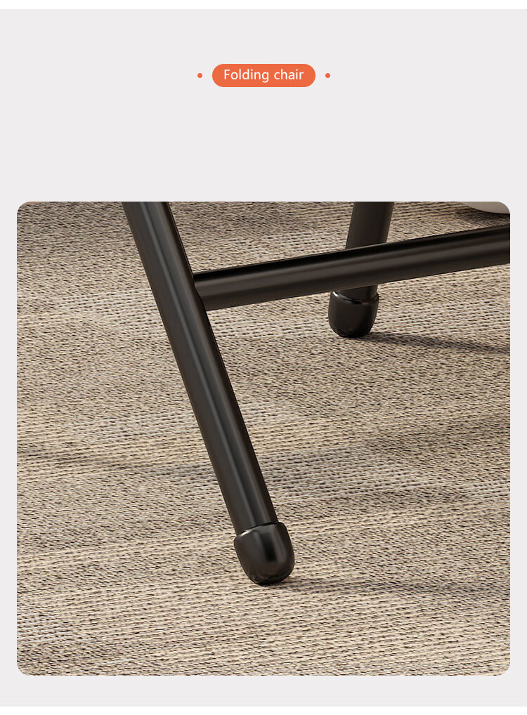 Annafu Simple Folding Chair Conference Chair Backrest Chair Computer Chair Office Chair Portable Dorm Chair ZY31 Black Frame Black Leather 10