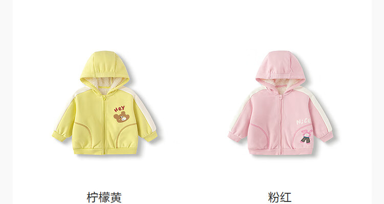 BALABALA Kids' Coral Fleece Thickened Warm Coat for Boys and Girls Fall/Winter 2025 11
