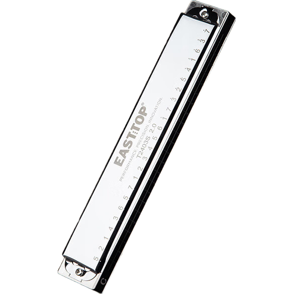 EAST TOP 24-Hole Polyphonic Harmonica, Student C Key, Adult Practice, Beginner Harmonica Performance, Professional T2403S 2.0