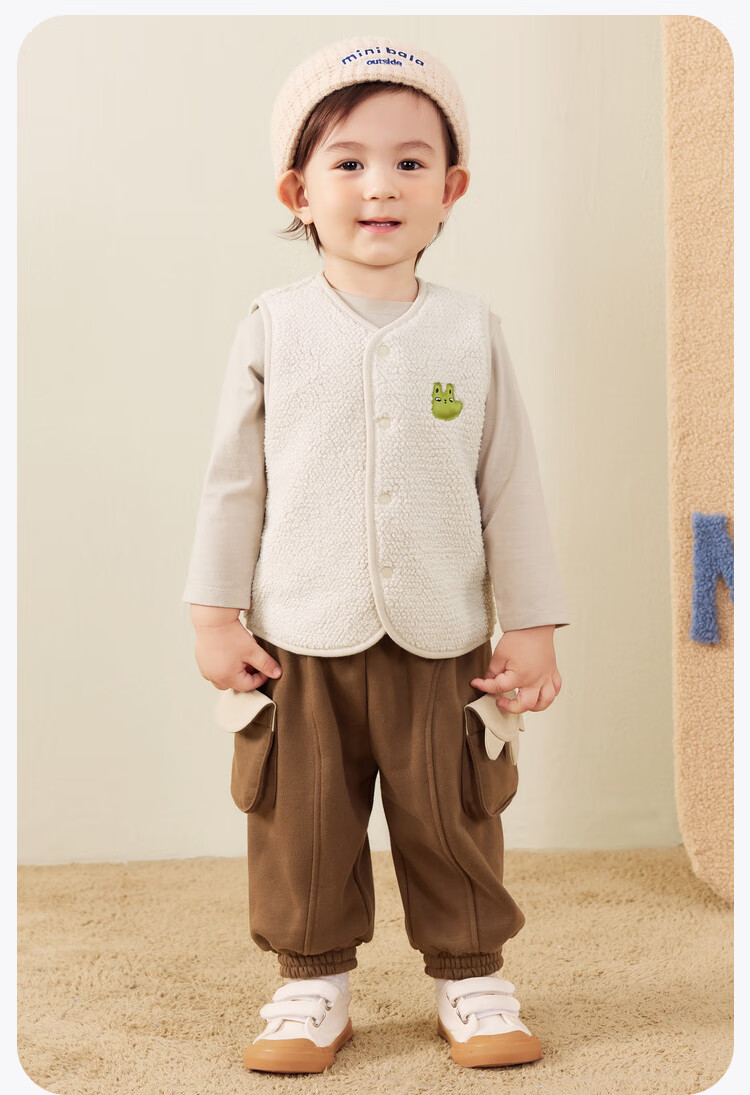 Minibala Unisex Lamb Plush Thickened Fleece Jacket 2025 Fall 19