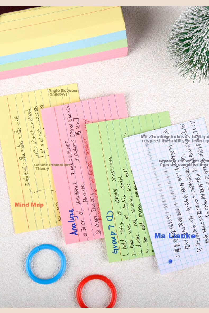 KAISA [Best-Selling Online] White Lined Index Cards, 210 Sheets Boxed, Sticky Notes, Message Cards, Bookmarks, Index Labels, Portable Vocabulary Learning Cards 10