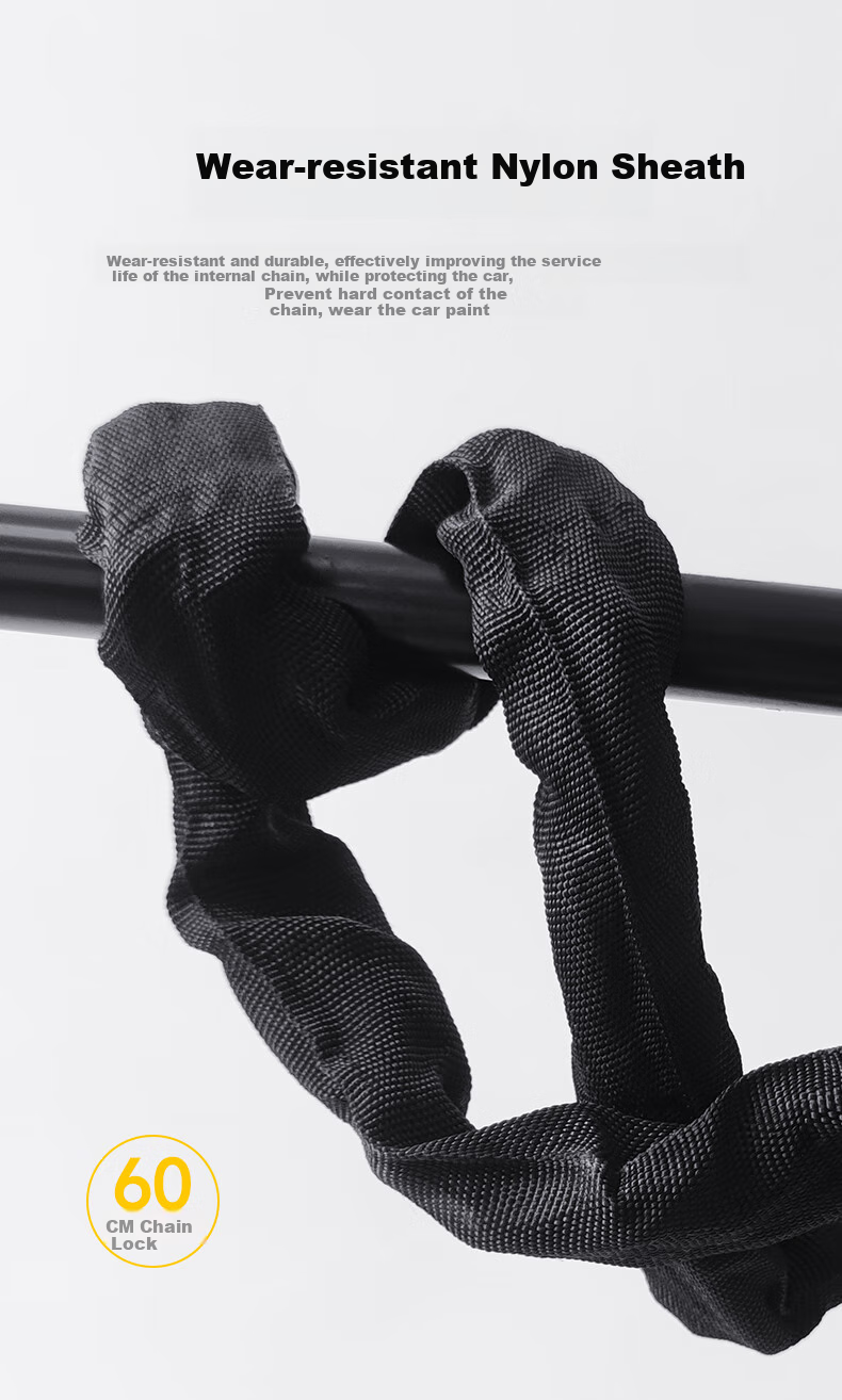 Huangchi Chain Lock, Bicycle Lock, Door Lock, Anti-Theft Glass Door Lock, Electric Bike Lock, Motorcycle Lock, Thickened And Cut-Resistant 5