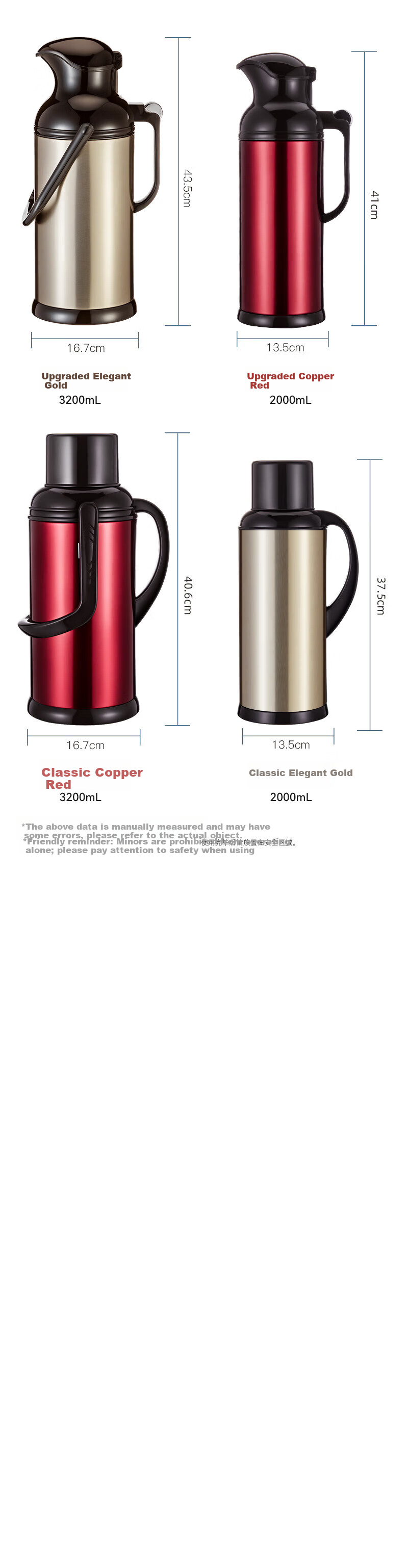 Shandianshui Insulated Water Bottle, Household Thermos Flask, Large Capacity 3200ml, Stainless Steel Thermos, Hot Water Bottle, Gift 23