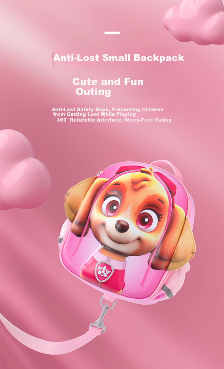 PAW PATROL Kindergarten Backpack for Children Aged 3-6, Cute Ultra-Light Comfortable Breathable Water-Resistant Backpack for Girls 4