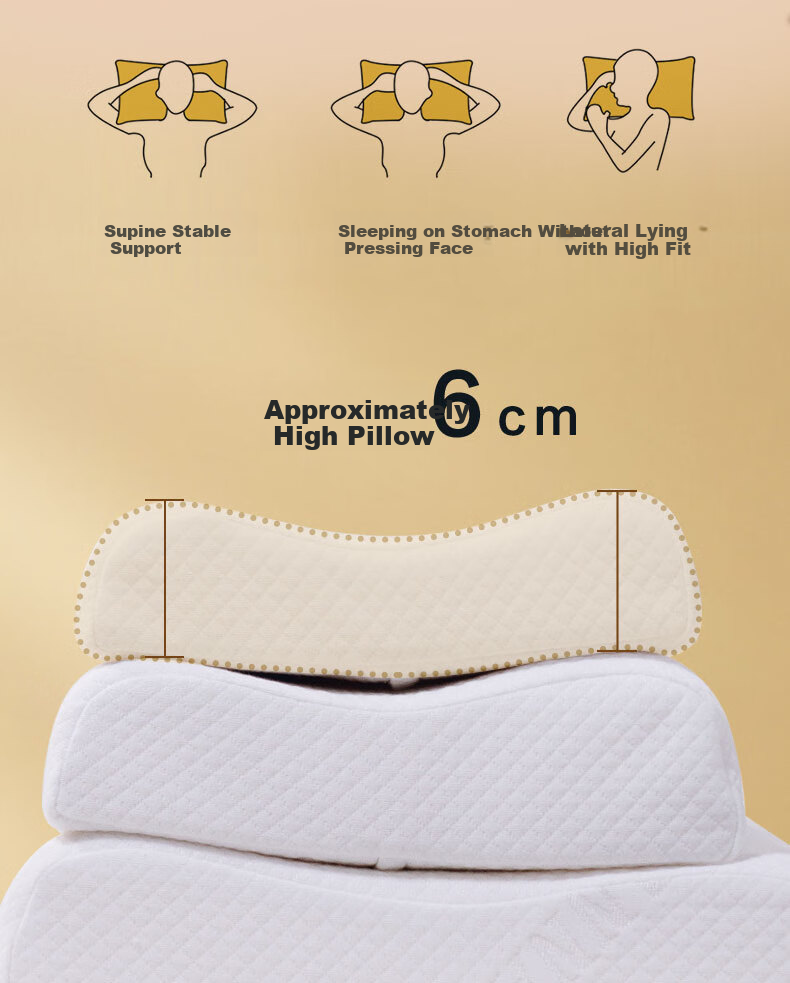 FUANNA Children's Latex Pillow, Imported from Thailand, Antibacterial Children's Neck Support Pillow, Natural Latex Pillow Core, One Piece, 44*27cm 7